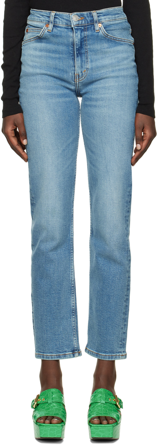 Blue 70s Straight Jeans
