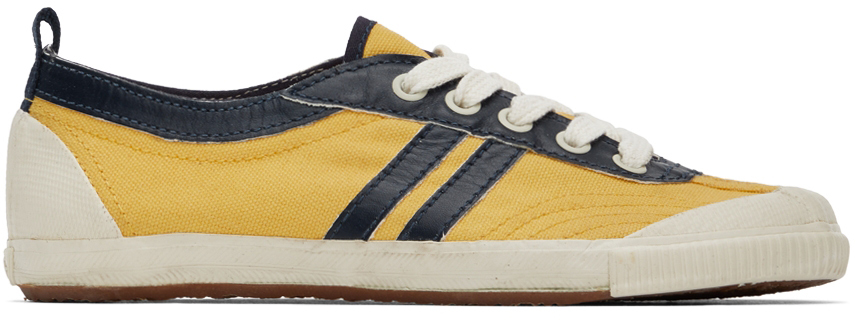 Re/Done Yellow & Navy 90s Low-Top Sneakers