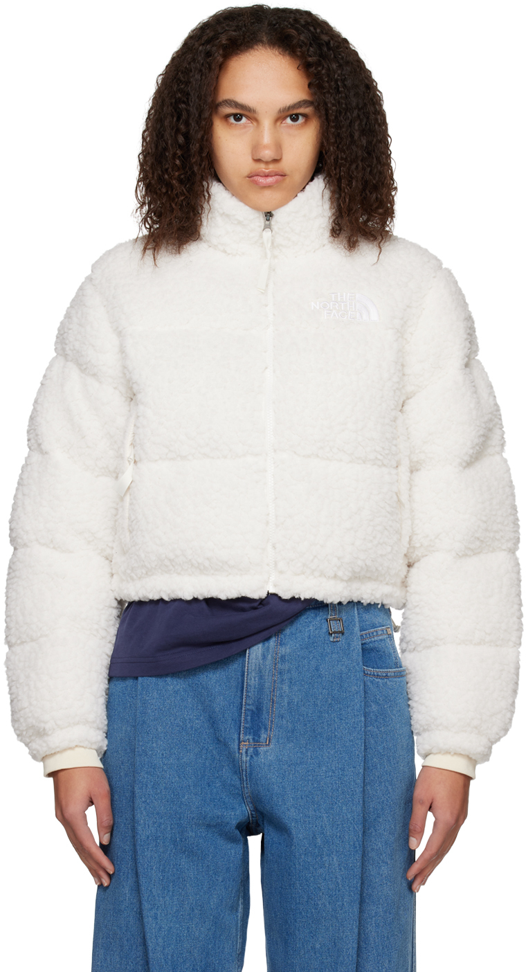 White Nuptse Down Jacket by The North Face on Sale