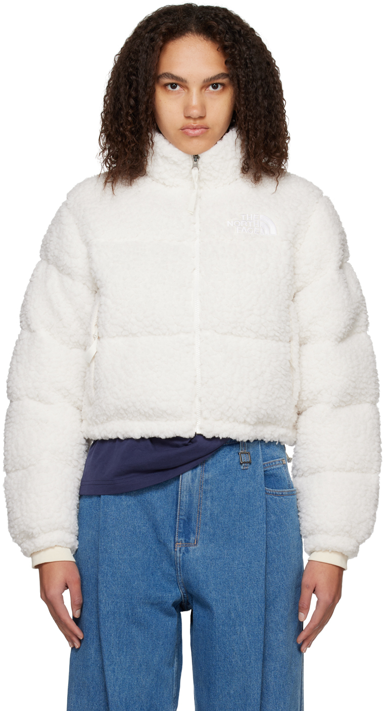 The North Face: White Nuptse Down Jacket | SSENSE