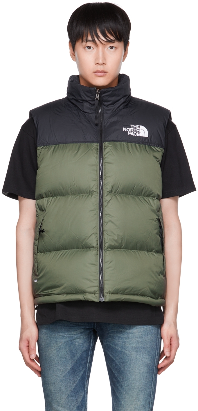 north face green and black