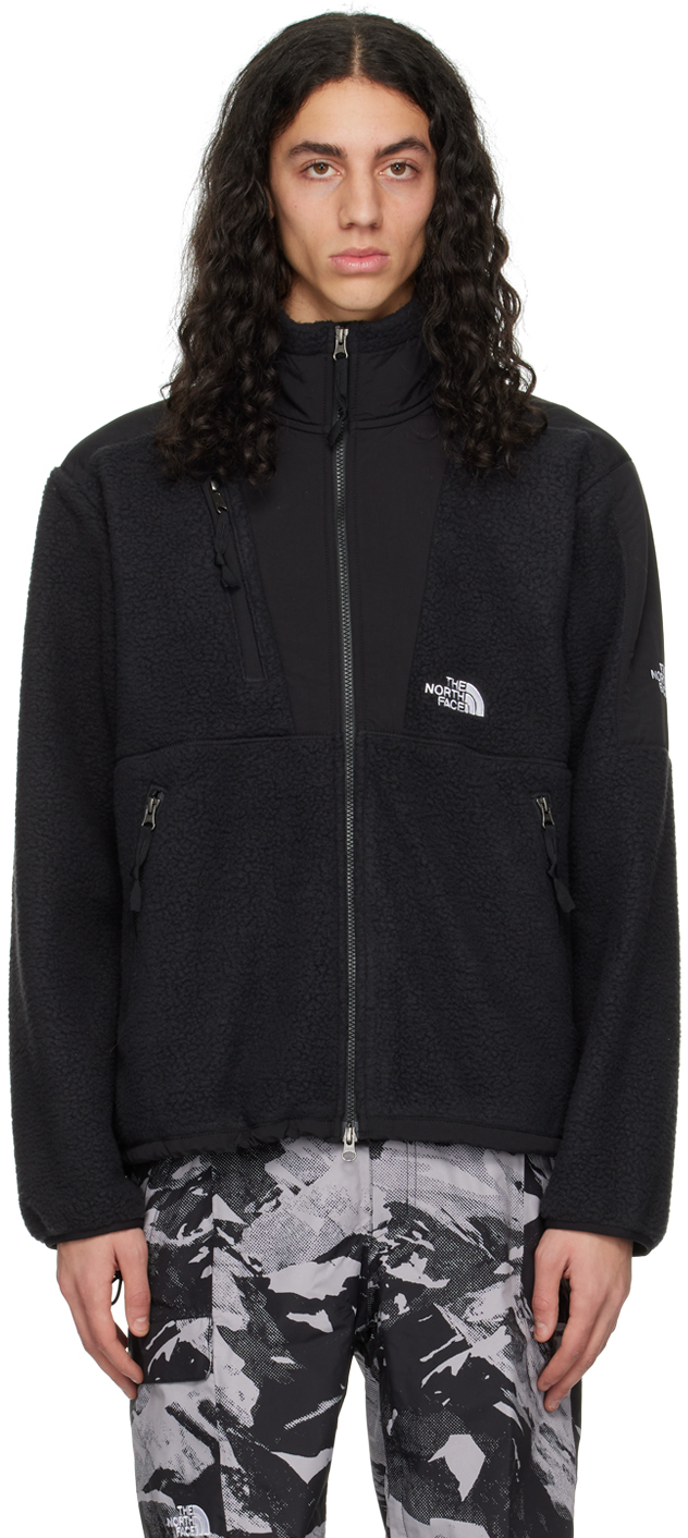 The North Face High Pile Nuptse Jacket In Black