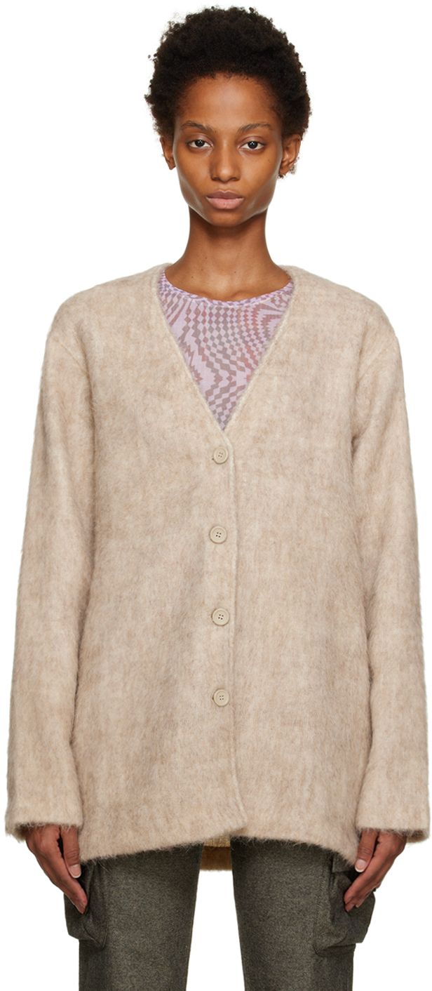 Beige Mid Line Cardigan