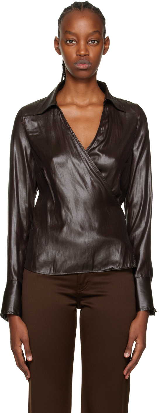 Our Legacy Brown Wrap Shirt