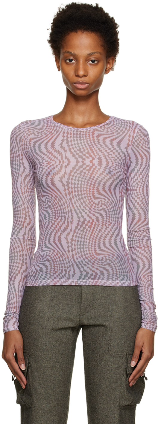Pink Super Slim Long Sleeve T-Shirt