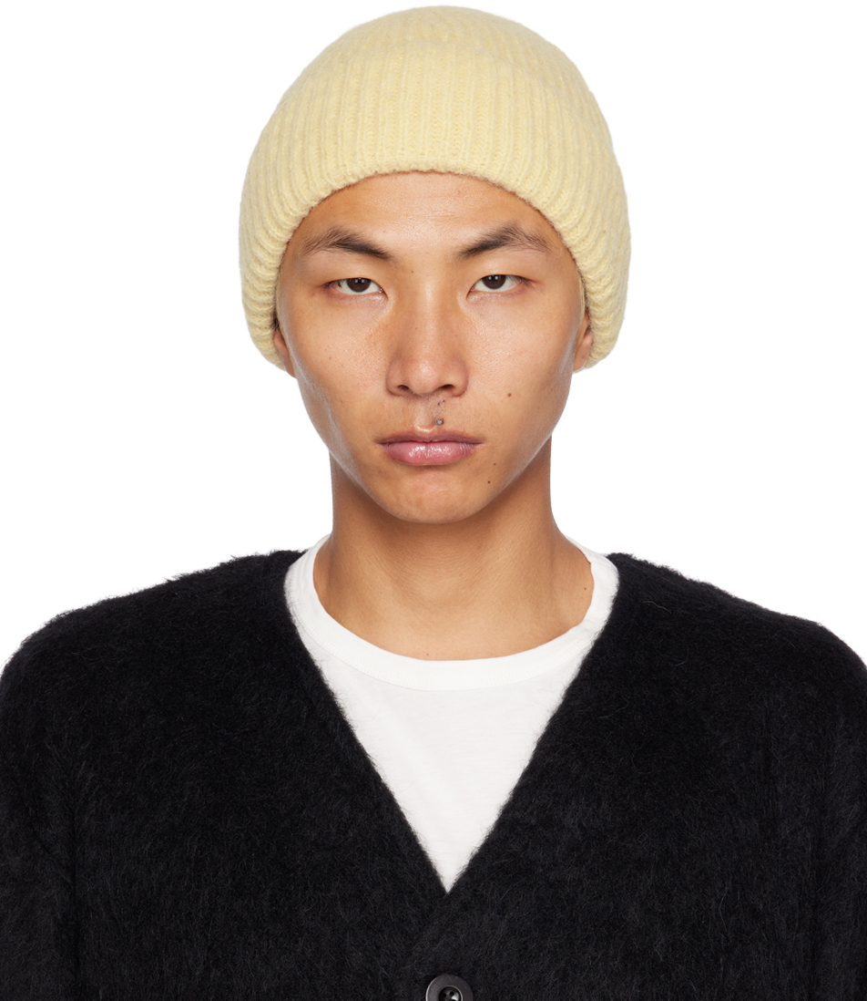 Our Legacy Ribbed-knit Beanie Hat In Yellow | ModeSens