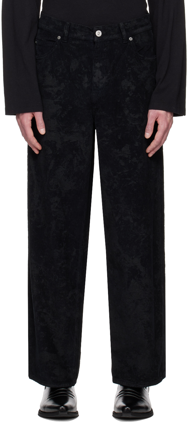 Black Vast Cut Trousers