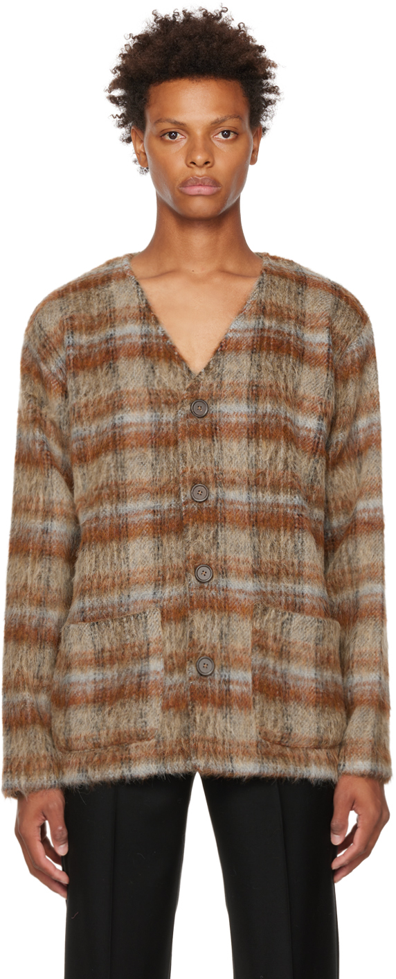 OUR LEGACY AMENT CHECK MOHAIR CARDIGAN - トップス