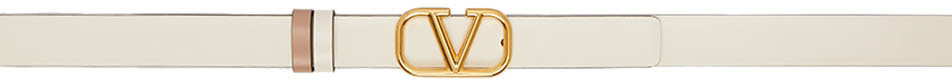 Valentino Garavani Reversible Off-White VLogo Signature Belt