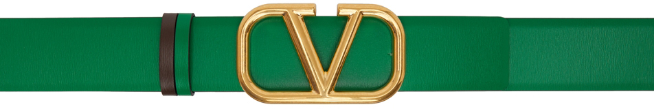 Valentino Garavani Reversible Green VLogo Belt