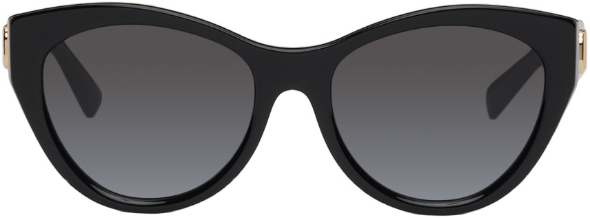 Valentino Garavani Black Oval Sunglasses