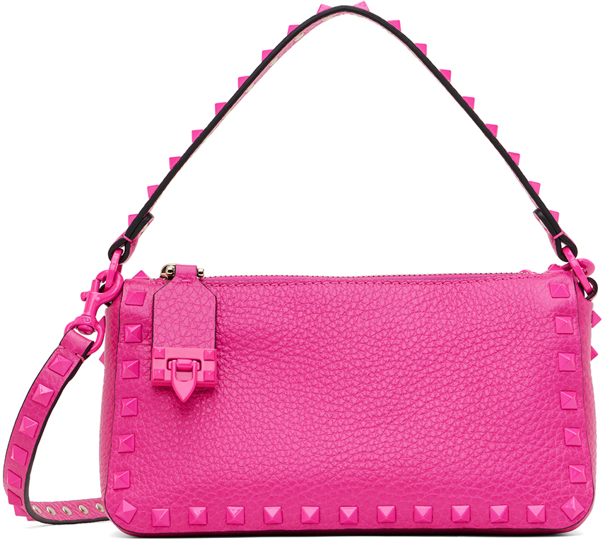 Valentino Garavani Pink Small Rockstud Bag