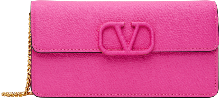 Valentino Garavani Pink VLogo Wallet Bag