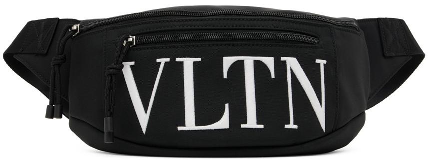Valentino Garavani: Black VLTN Belt Bag | SSENSE UK