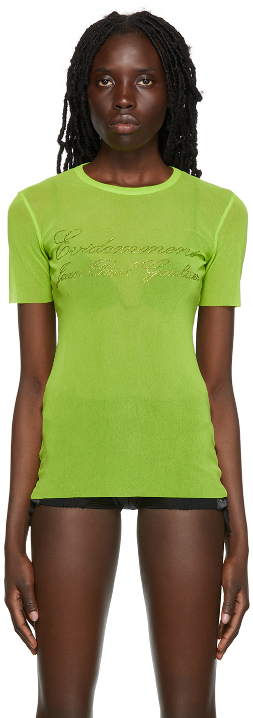 Jean Paul Gaultier Green Évidemment' T-Shirt