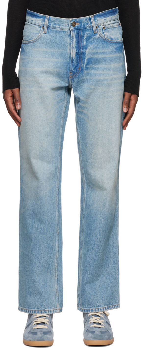GAUCHERE: Blue Washed Jeans | SSENSE
