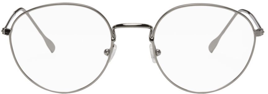 Illesteva Silver Jefferson Glasses In Metallic