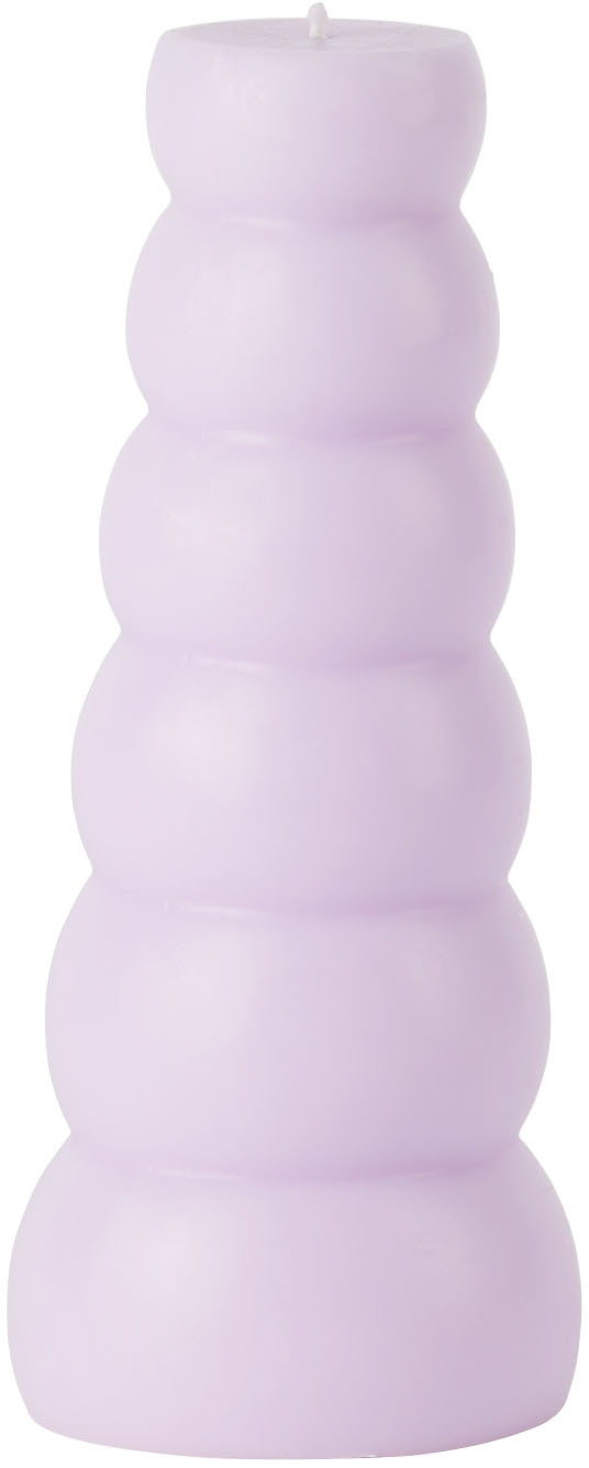 Soft-geometry Purple Tall Gola Candle In Purple