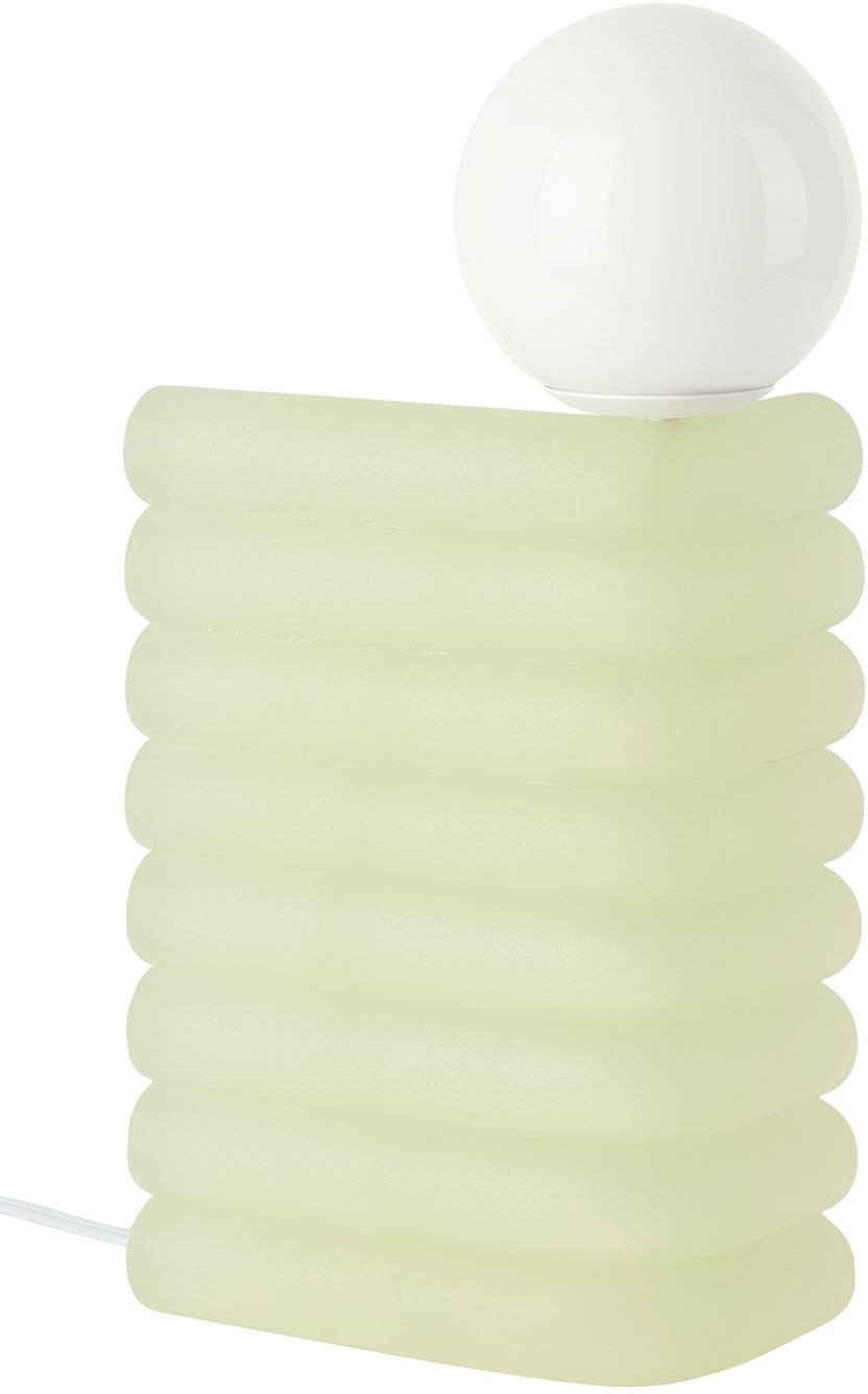 Soft-geometry Green Tall Elio Smart Lamp In Aloe