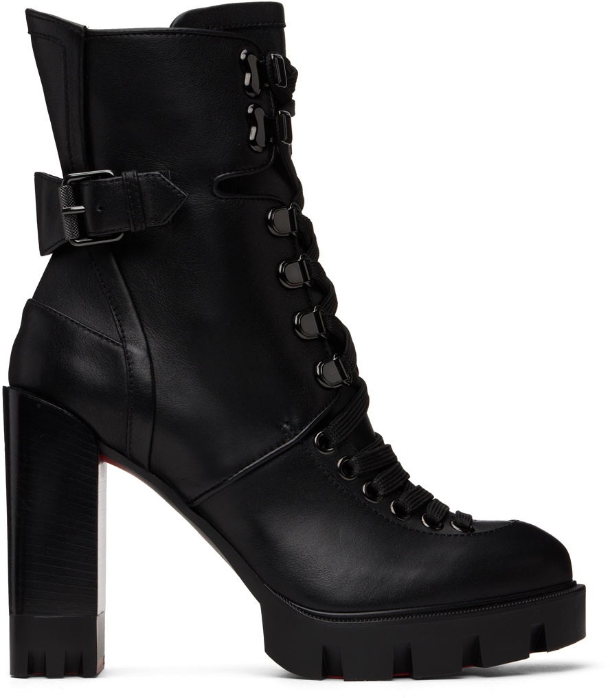 louboutin lace up boots