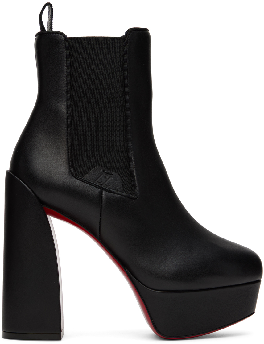 Santia Botta Mixed Leather Red Sole Boots - Shop and save up to 70% at The  Lux Outfit