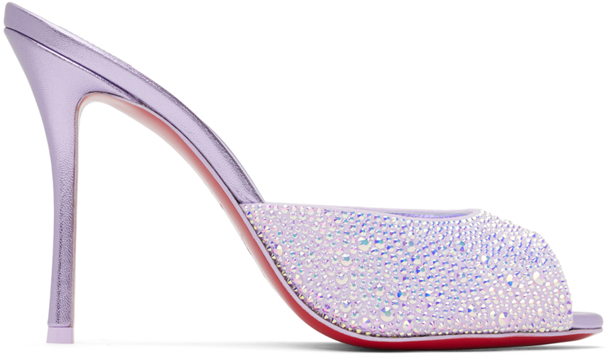 Christian Louboutin Purple Me Dolly Strass 100 Heeled Sandals
