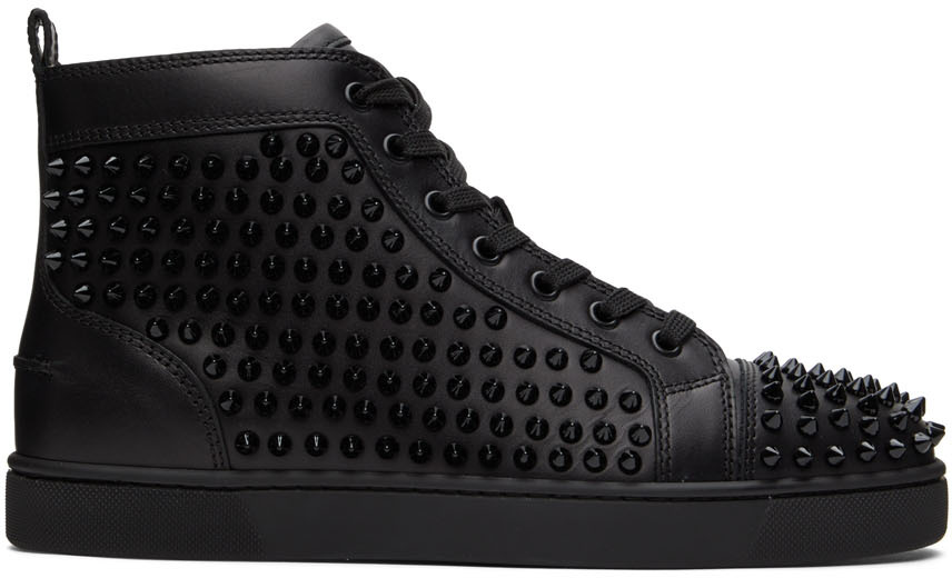 Basket louboutin homme noir best sale