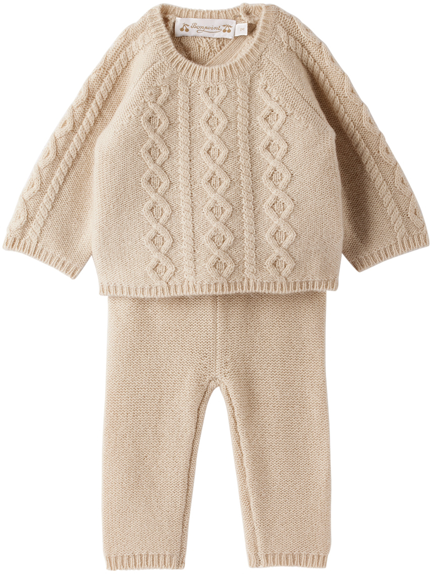 dynamisch Geen Lam Baby Beige Bergamote Sweater & Trousers by Bonpoint | SSENSE