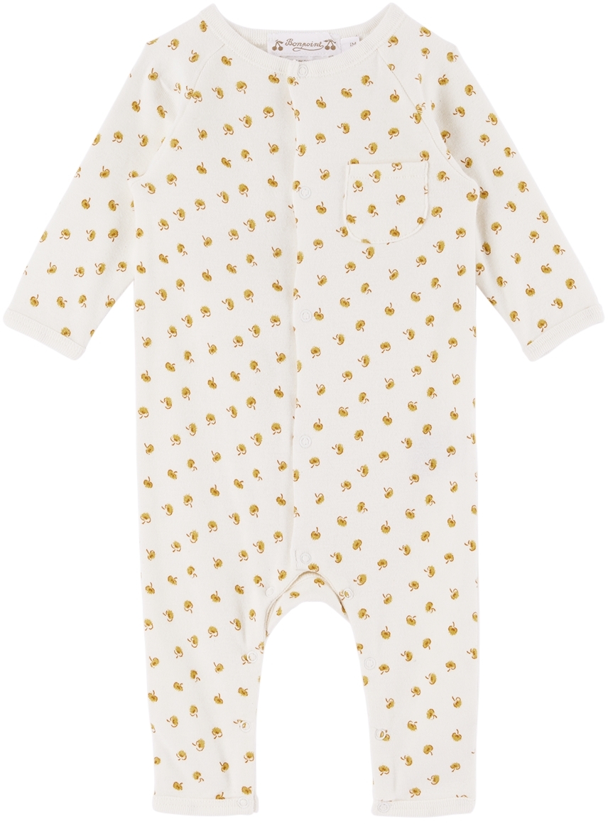 Bonpoint Babies' Floral-print Boris Pyjamas In Neutrals