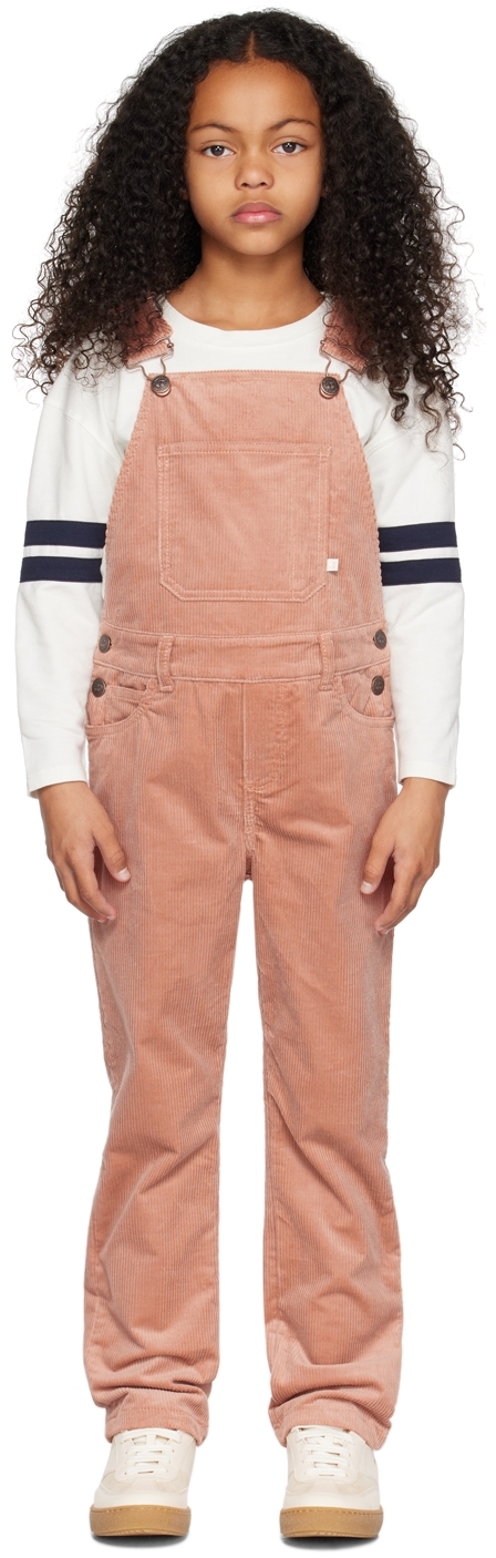 Shop Bonpoint Kids Pink Country Overalls In 024 Rose Fane