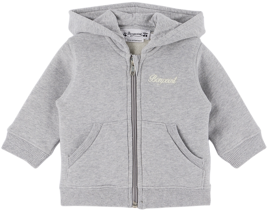 BONPOINT BABY GRAY BUD HOODIE 