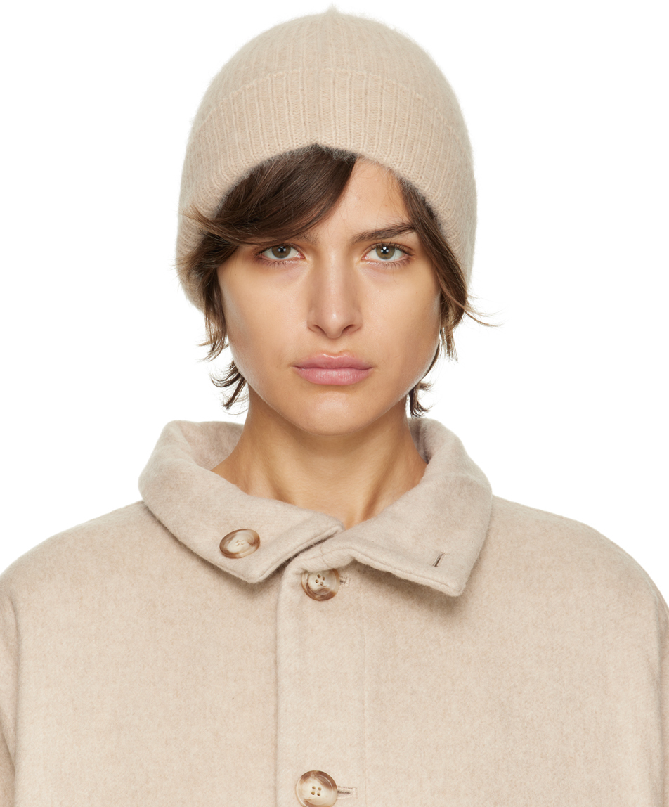 Beige Cloud Beanie by Nothing Written on Sale