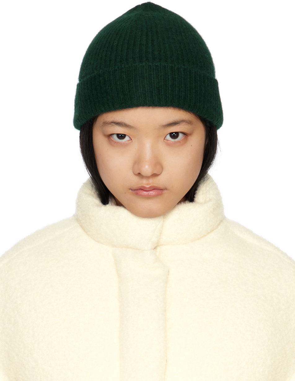 Nothing Written Ssense Exclusive Green Capsule Cloud Beanie In Deep Forest