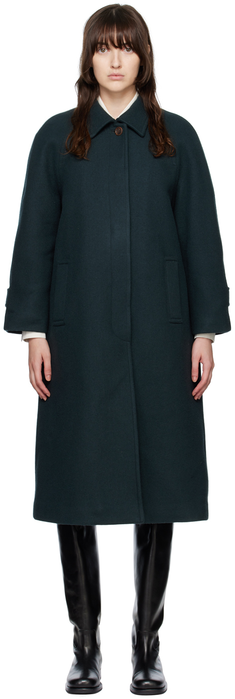 Nothing Written Blue Charlie Balmacaan Coat