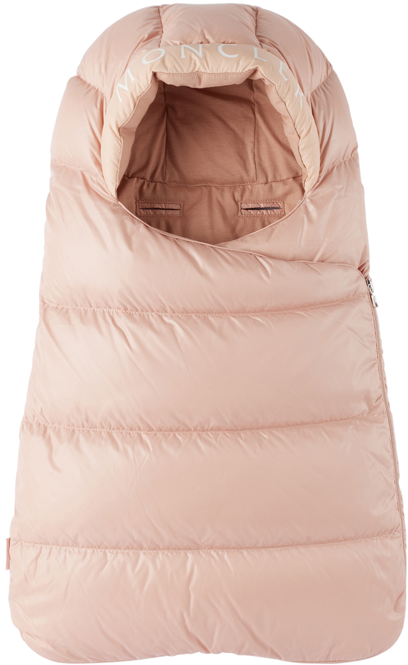 Baby Pink Down Nest Sleeping Bag by Moncler Enfant | SSENSE Canada