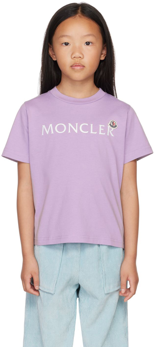 Moncler Enfant キッズ｜パープル ロゴ Tシャツ | SSENSE 日本