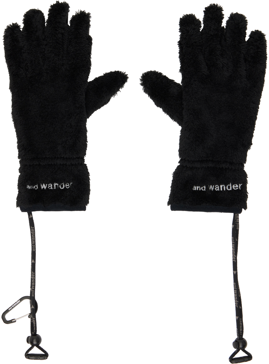 Black Long Ribbed Gloves Ssense Uomo Accessori Guanti 