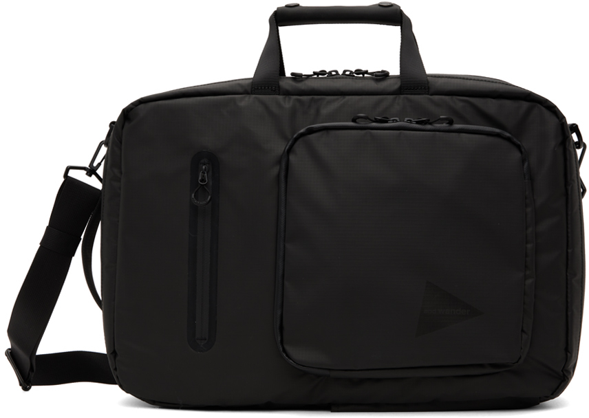 Black Coating Rip Expansion Briefcase by and wander on Sale