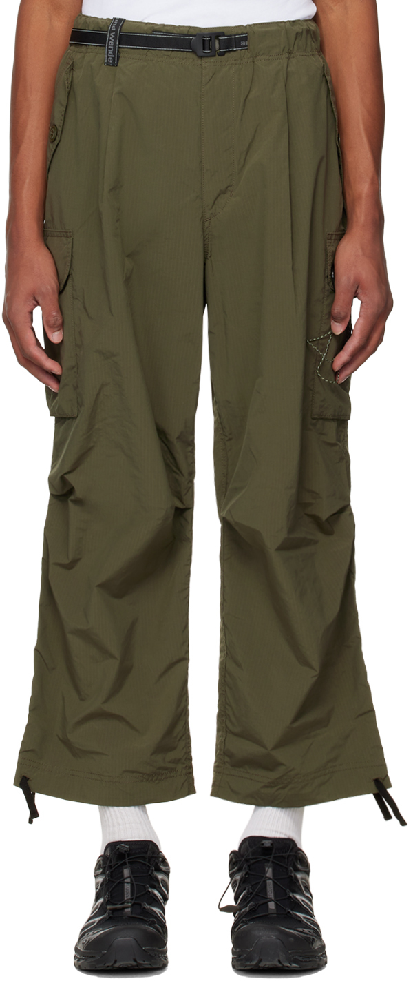 and wander: Khaki Oversized Cargo Pants | SSENSE