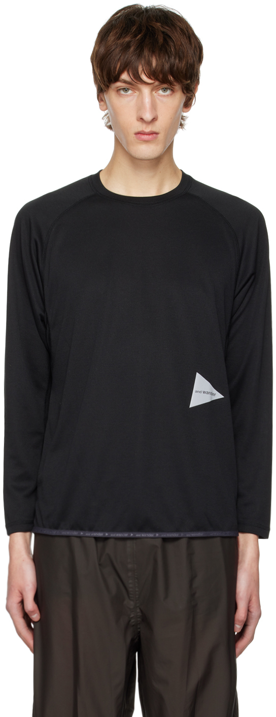 Black Chase Long Sleeve T-Shirt Ssense Uomo Abbigliamento Top e t-shirt Top 