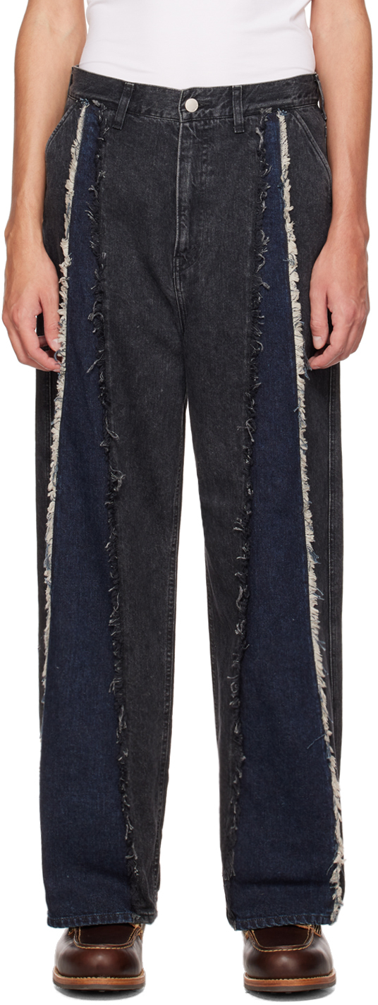 JieDa: Black Switching Over Denim Jeans | SSENSE Canada