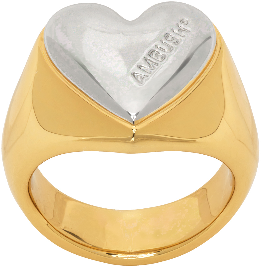 AMBUSH Gold Heart Ring