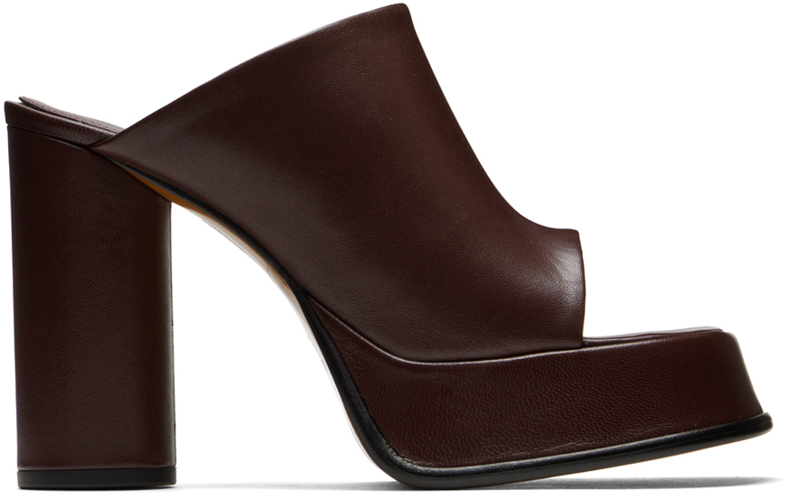 Brown Platform Mules