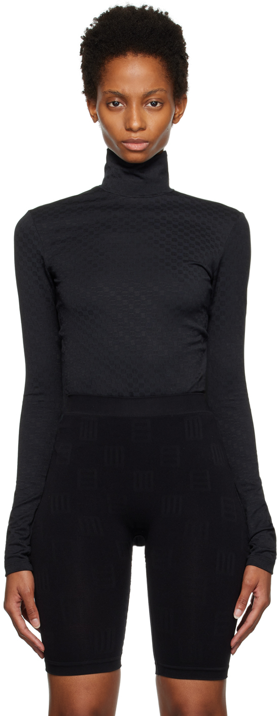 Black Monogram Bodysuit