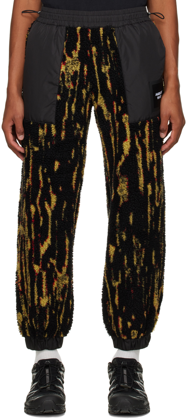 AMBUSH: Black Jacquard Lounge Pants | SSENSE