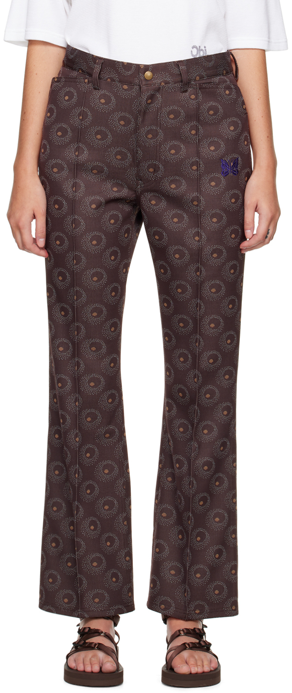 Needles Brown Boot Cut Trousers In B Brown
