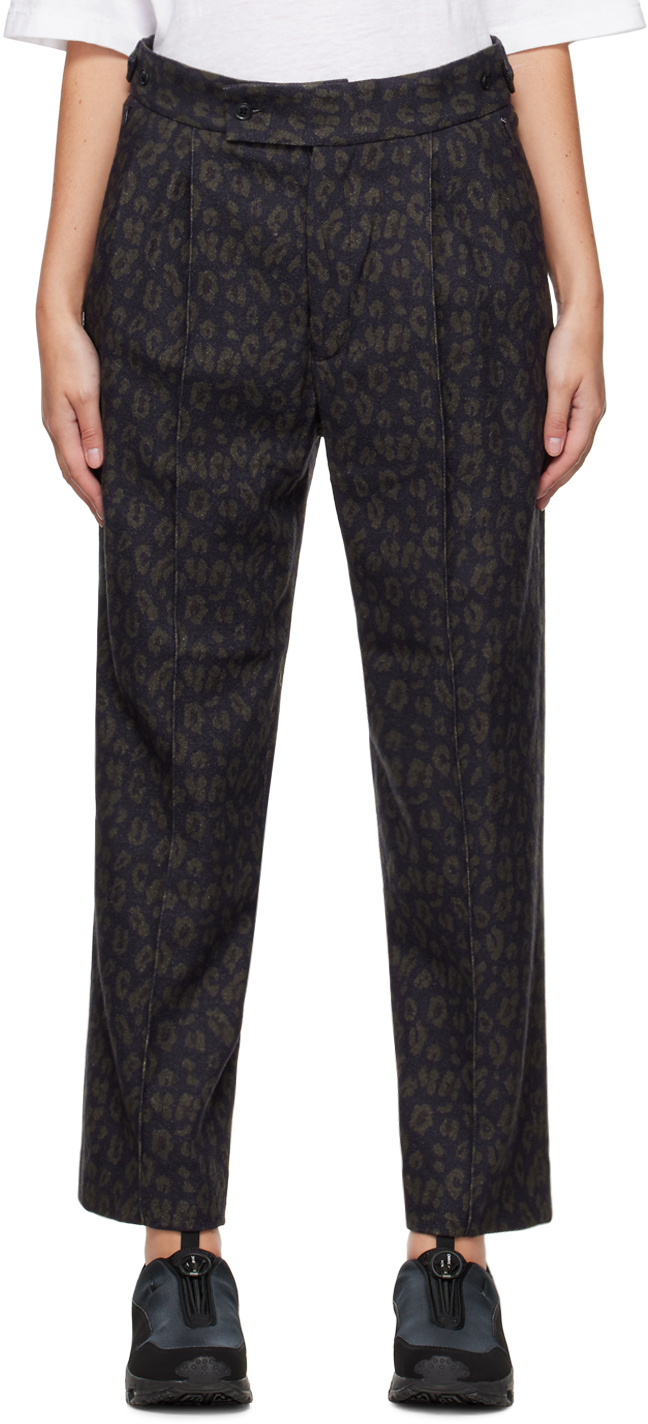 Purple Jacquard Trousers