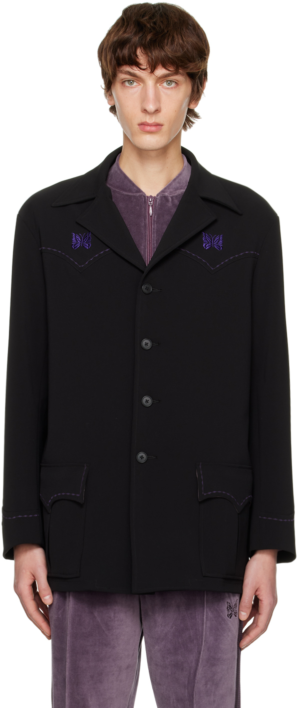 Needles Black Western Leisure Jacket In 0099 C-black | ModeSens