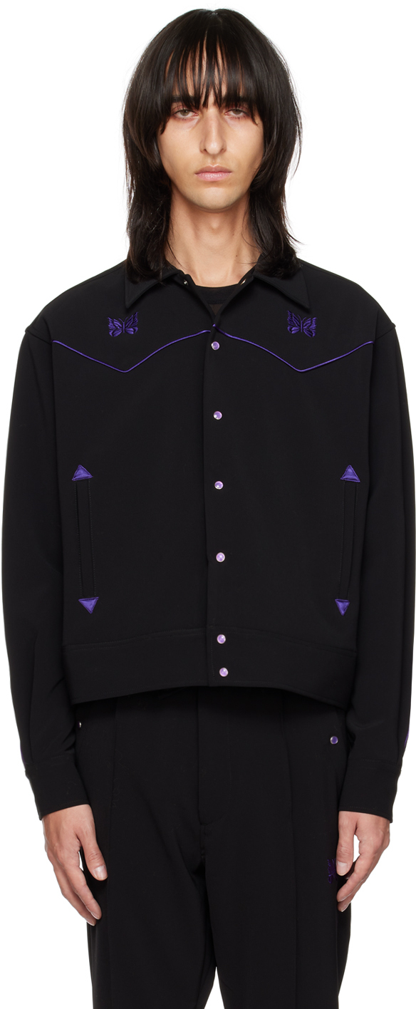 needles piping cowboy jacket black