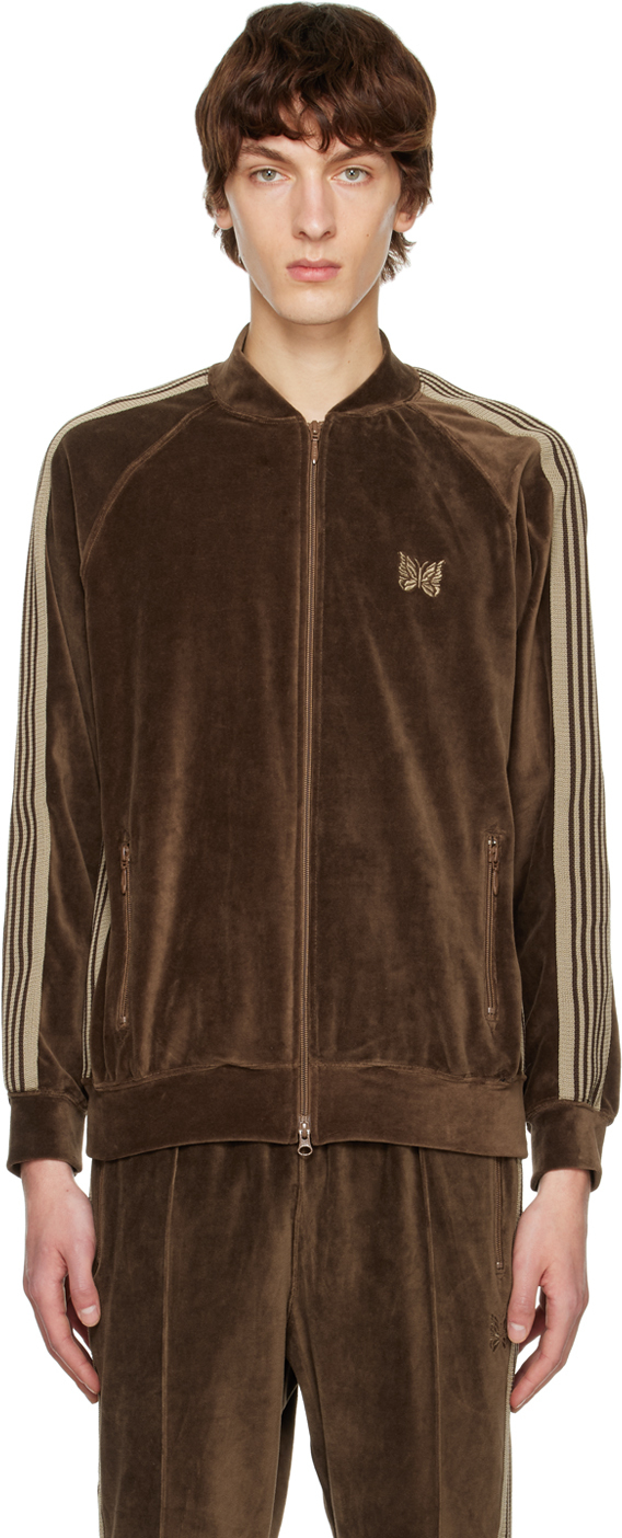 Brown R.C. Track Jacket by NEEDLES on Sale